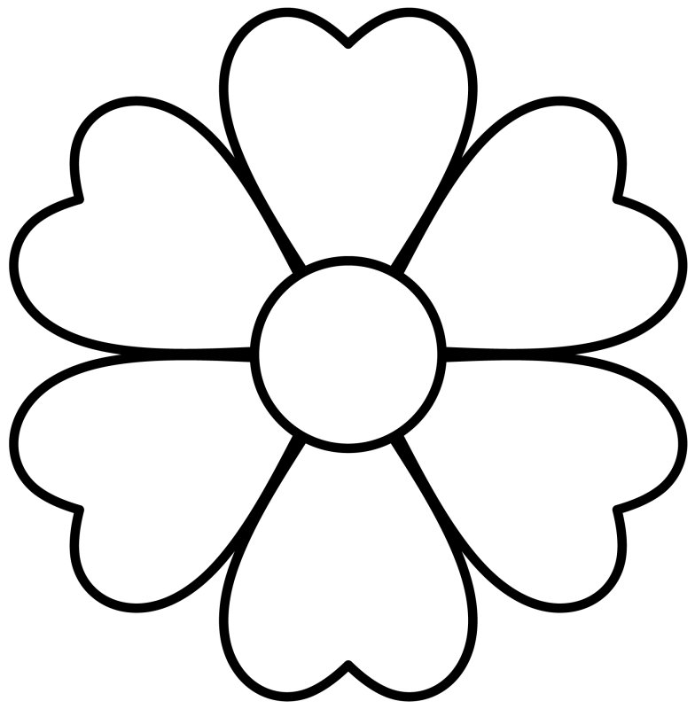 Закраска цветы для детей
