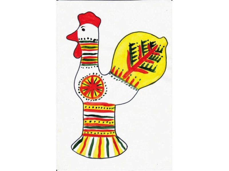 Филимоновский петушок этапы росписи