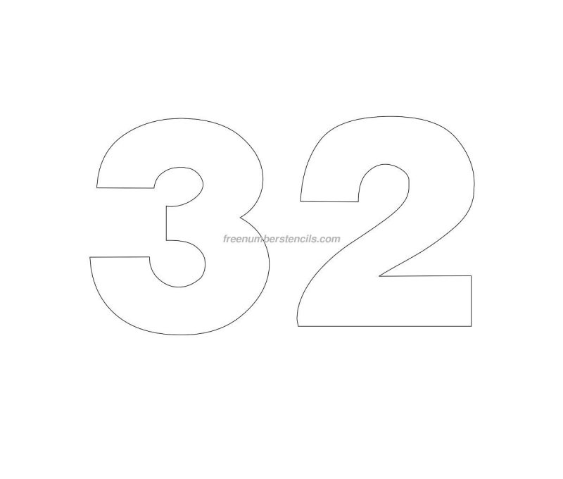 Цифра 3 трафарет