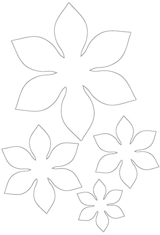 Цветы трафарет для вырезания