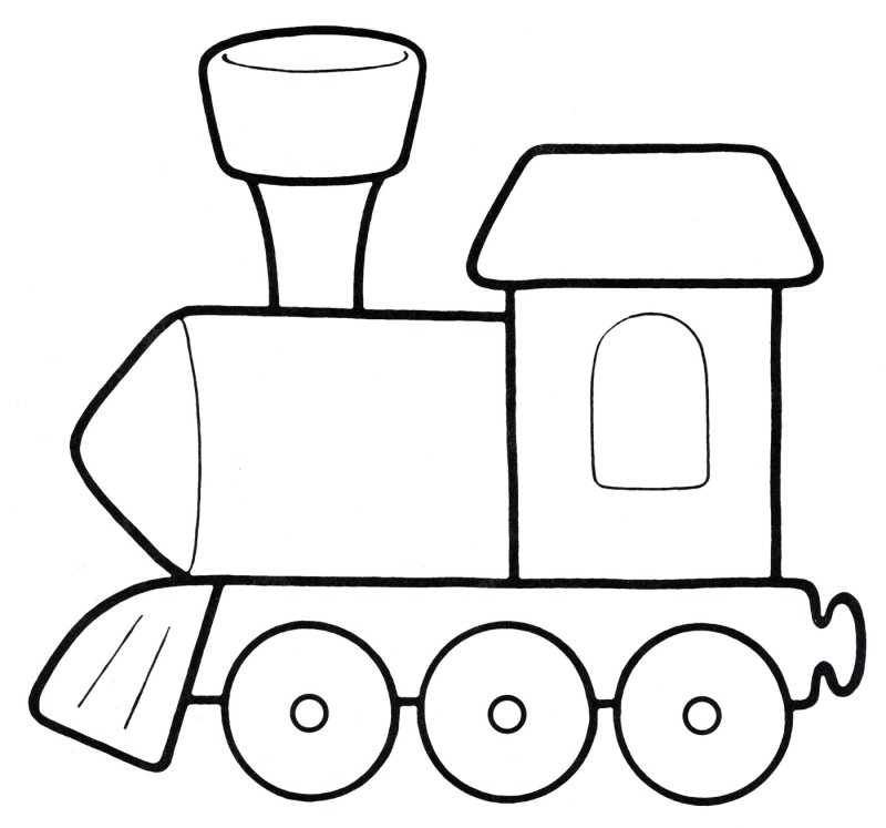 Раскраска паровоз с вагончиками