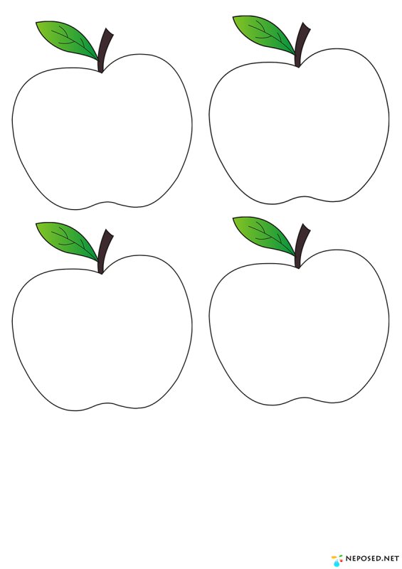 Аппликация яблоко