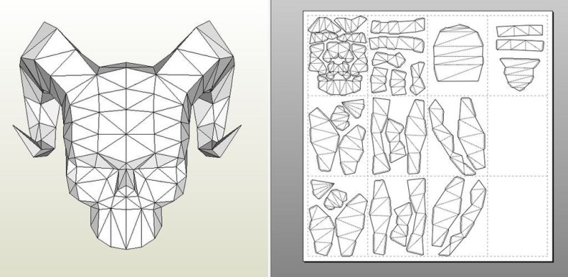 Полигональные скульптуры развертки