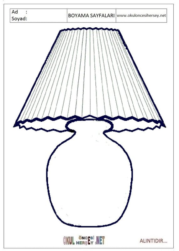 Торшер трафарет