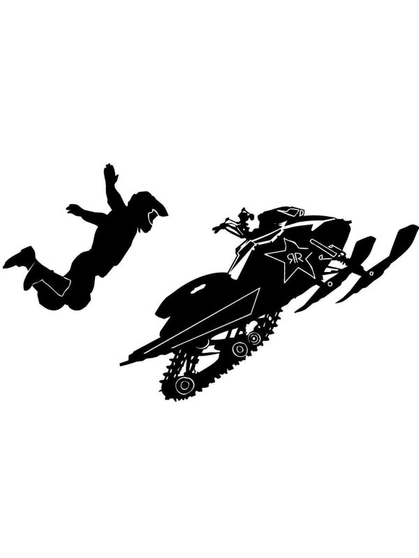 Трафарет снегохода