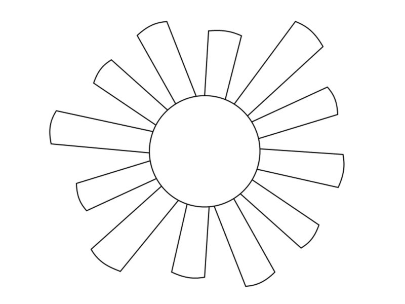 Раскраска. Солнышко