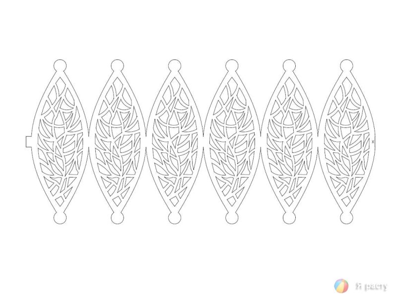 Новогодние ажурные шары для вырезания