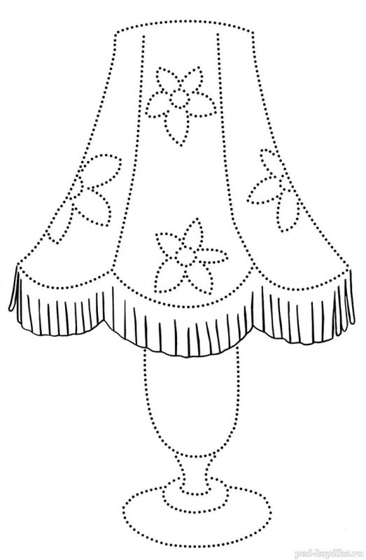 Лампа с абажуром раскраска для детей