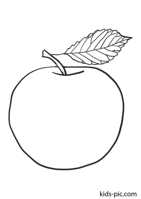 Трафарет яблока для вырезания