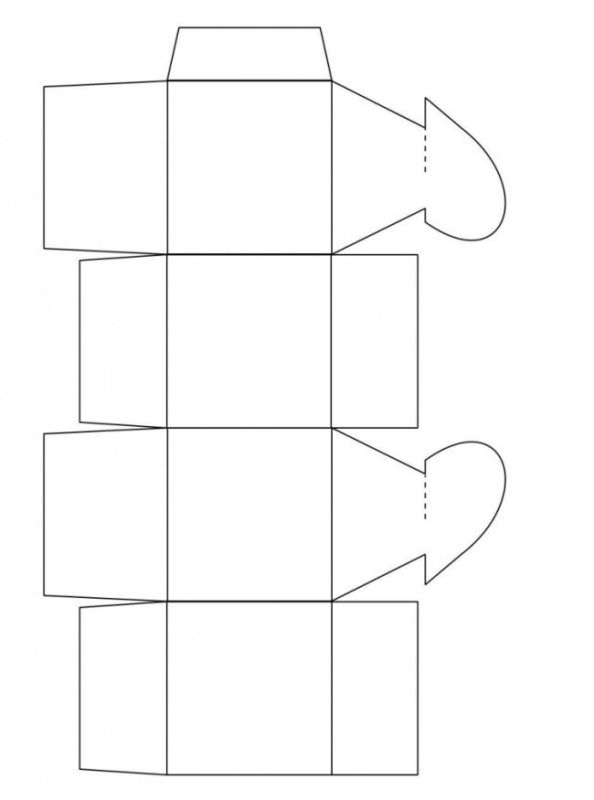 Развёртка коробочки для подарка