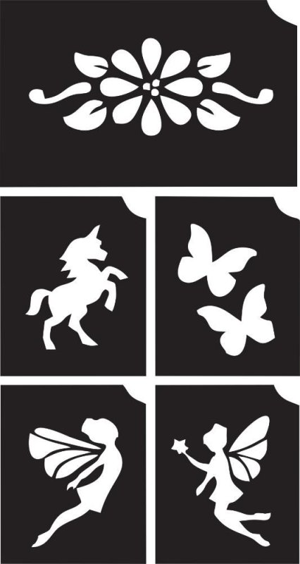 Трафарет бабочки для аквагрима