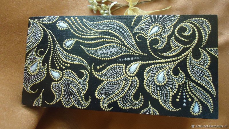 Точечная роспись шкатулки