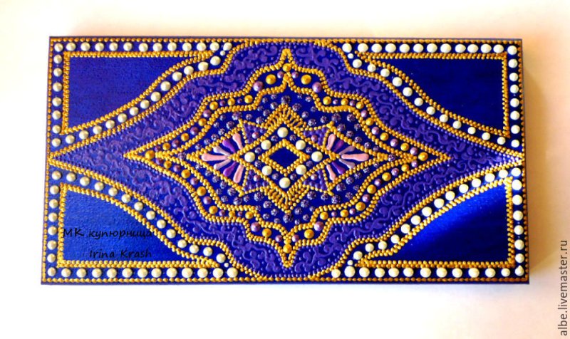 Точечная роспись шкатулки