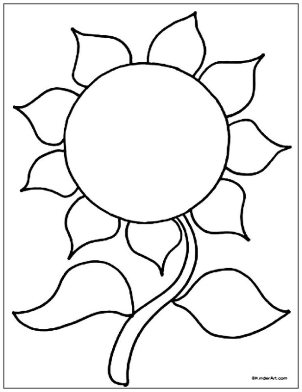 Подсолнух трафарет
