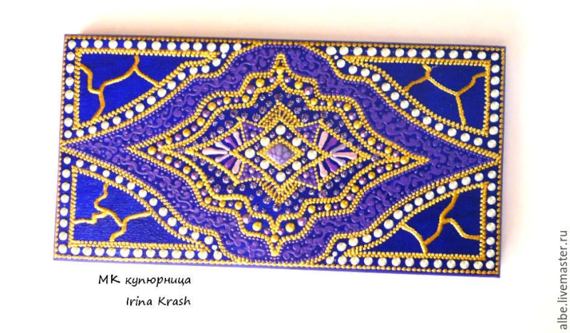 Точечная роспись шкатулок контурами