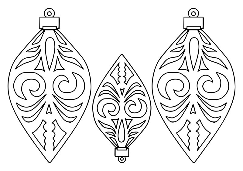 Елочные игрушки трафареты на окна