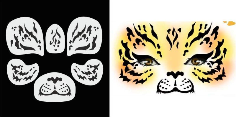 Набор трафаретов для аквагрима