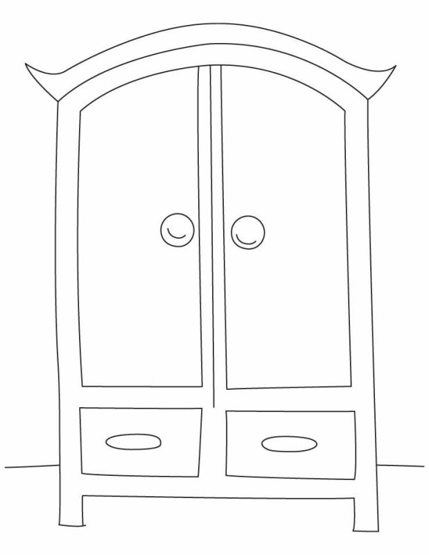 Шкаф раскраска для малышей