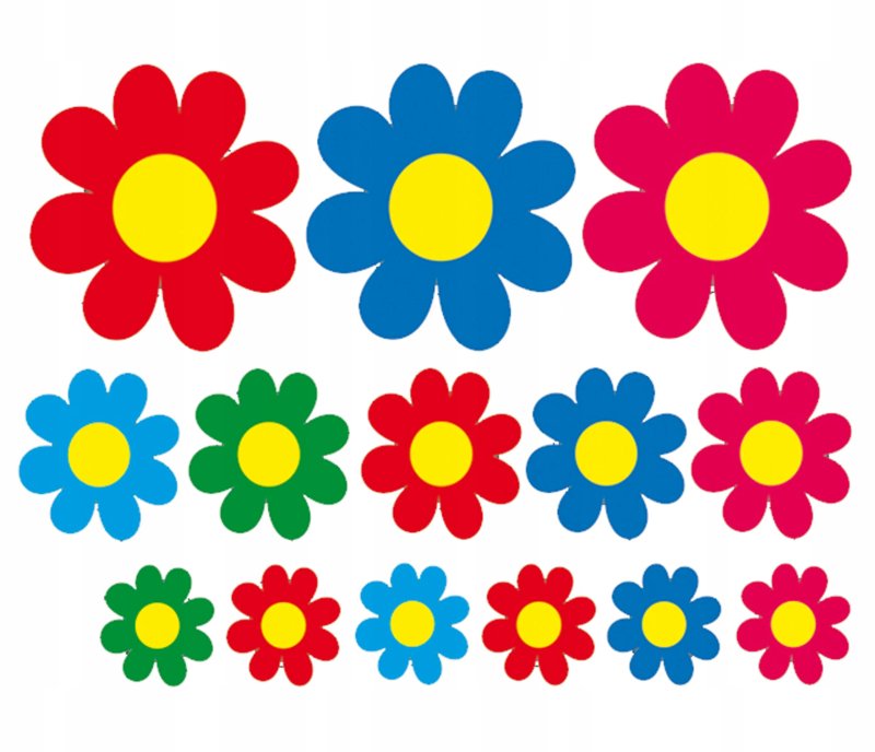 Цветочки для вырезания цветные