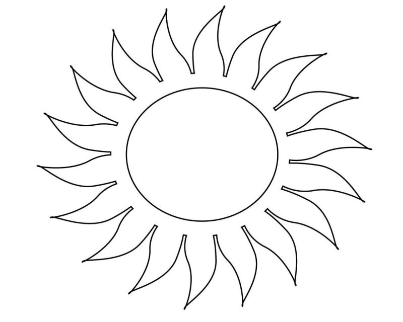 Трафарет солнышко