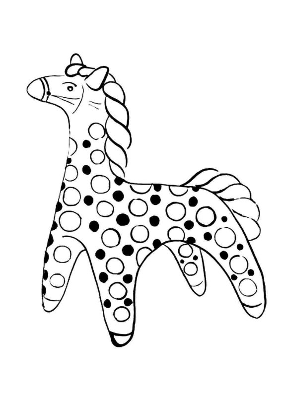 Филимоновская глиняная игрушка раскраска