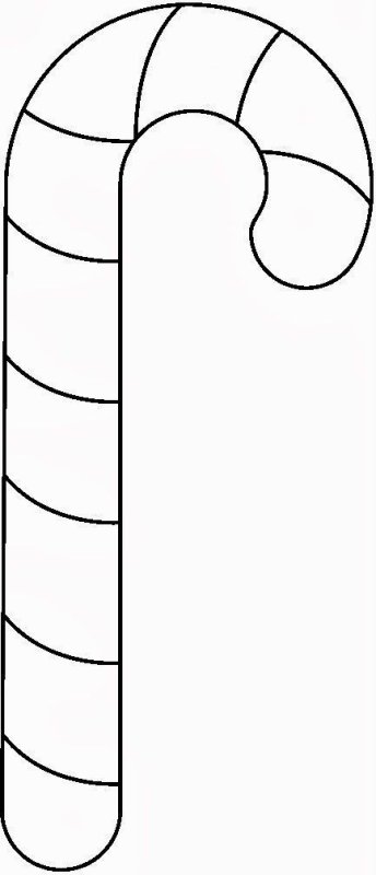 Трафарет леденец новогодний