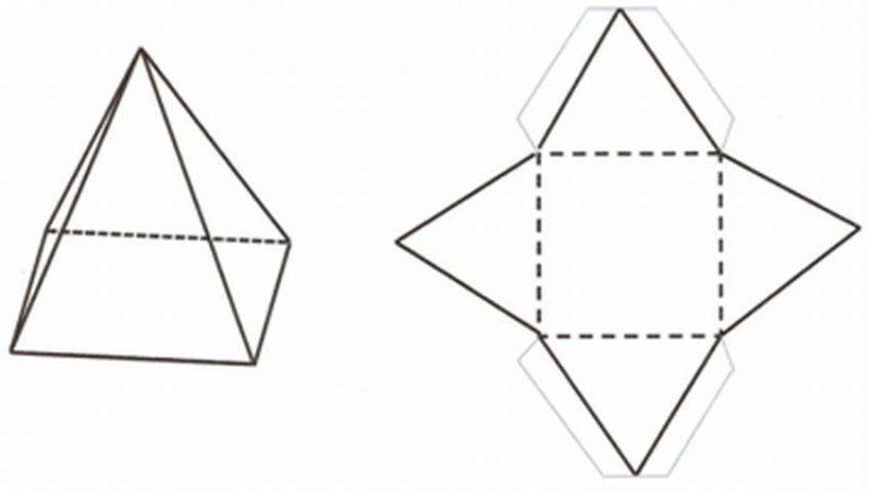 Макет правильной четырехугольной пирамиды