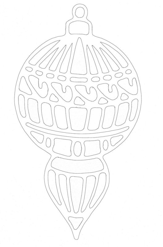 Вытынанки новогодние шары