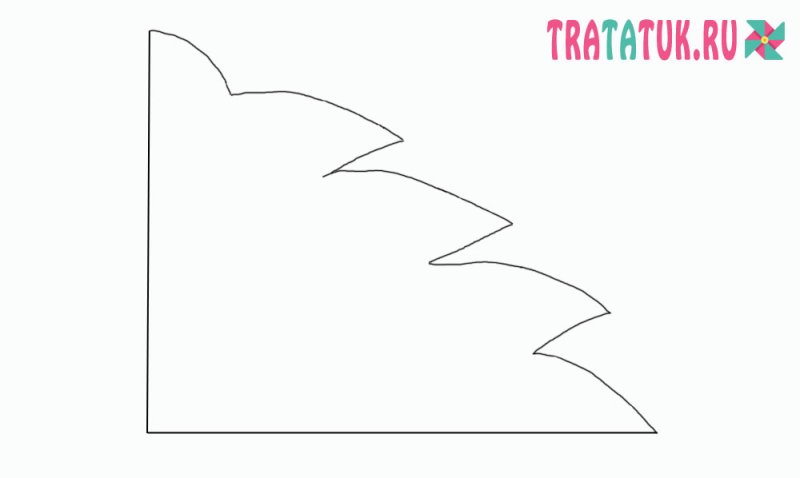 Трафарет для гофрированных листьев