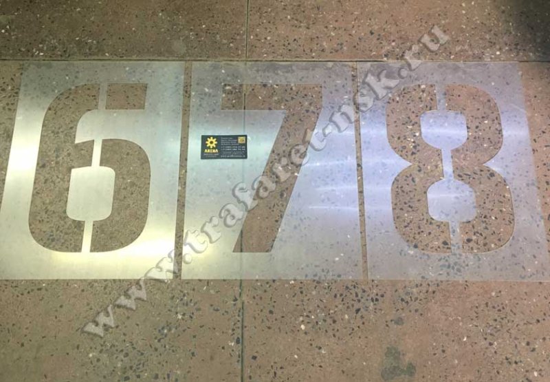 Трафарет из ПЭТ цифры