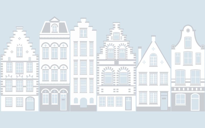 Силуэты домиков на окно