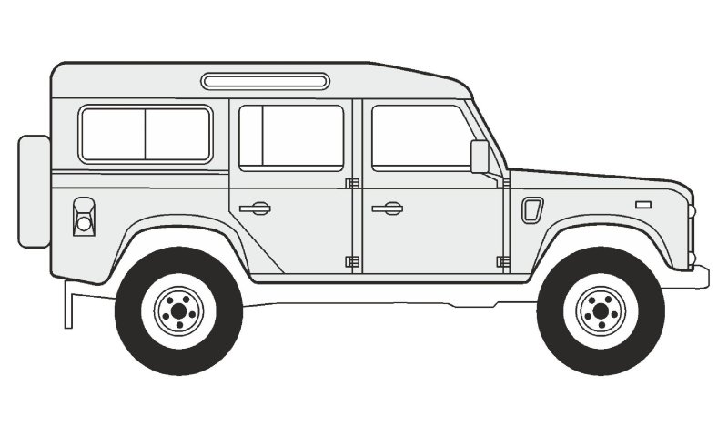 Раскраски Land Rover Defender 110