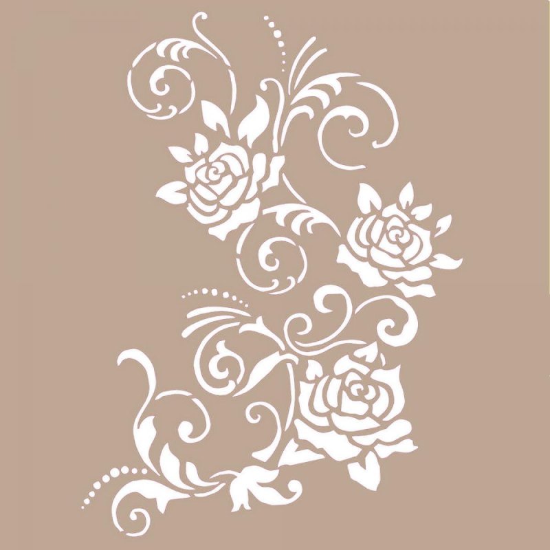 Трафарет вензеля для декора стен