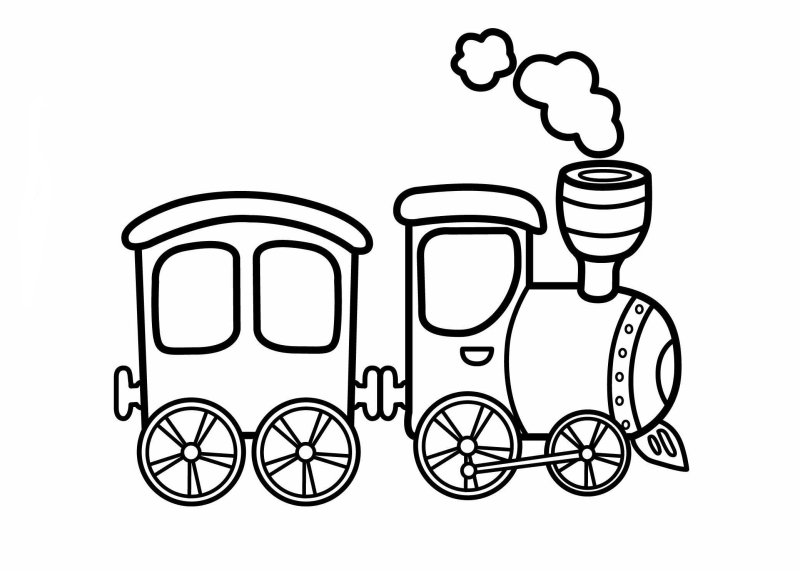 Раскраска паровозик