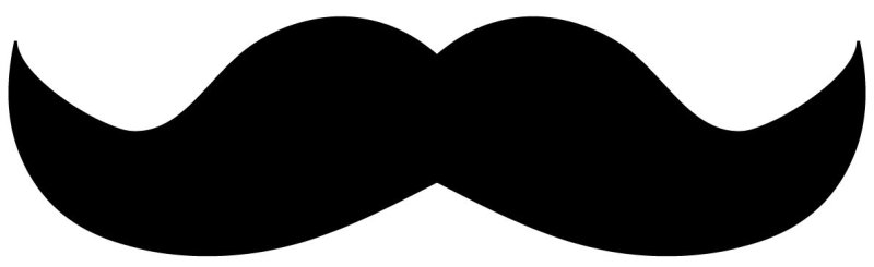 Усы трафарет