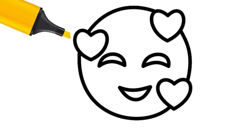 Смайлики для срисовки карандашом