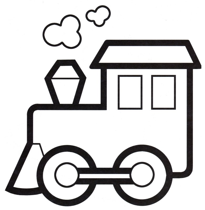 Поезд раскраска для детей