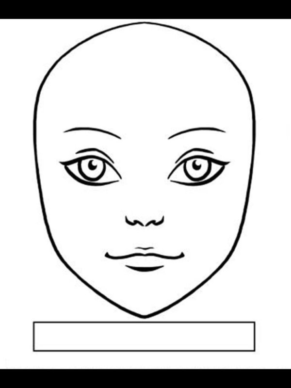 Лицо раскраска для детей