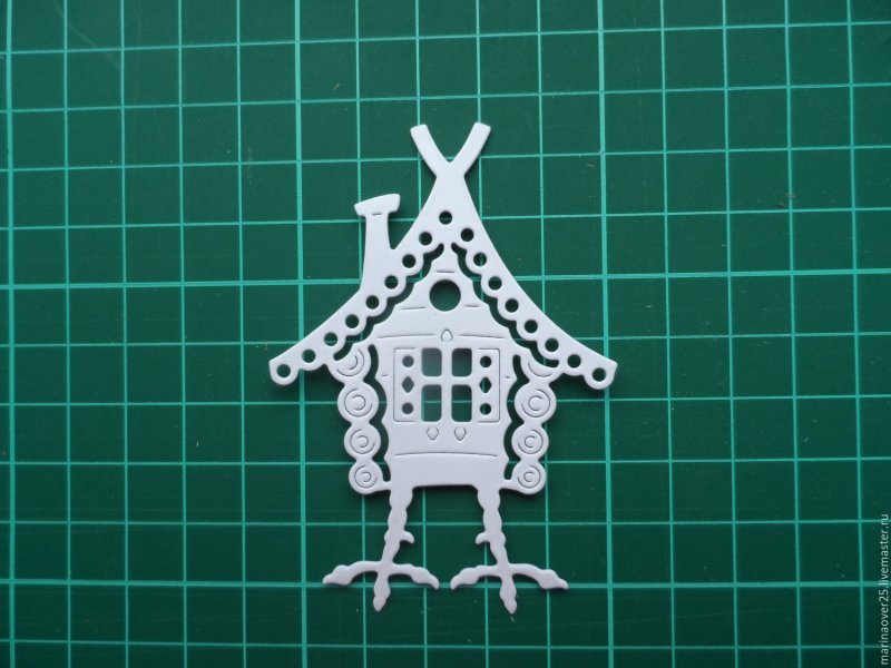 Избушка Новогодняя вытинанка