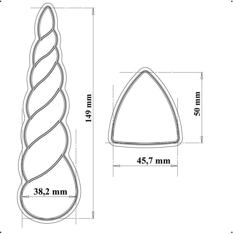 Рот единорога трафарет