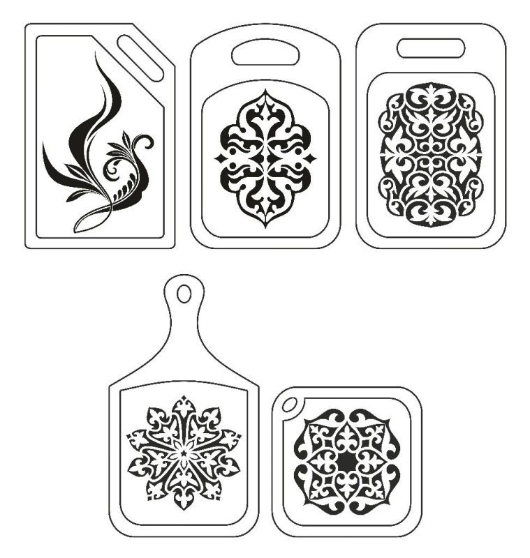 Трафарет кухонной доски