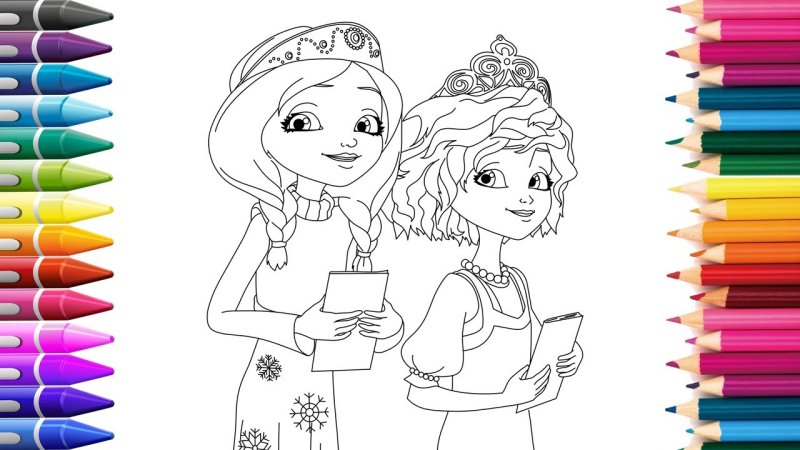 Царевны раскраска для детей