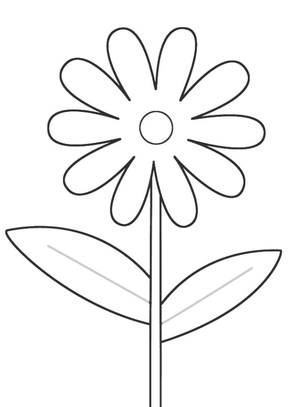 Ромашка трафарет для вырезания