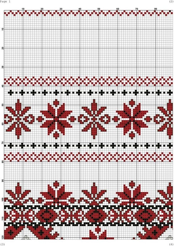 Орнамент крестиком