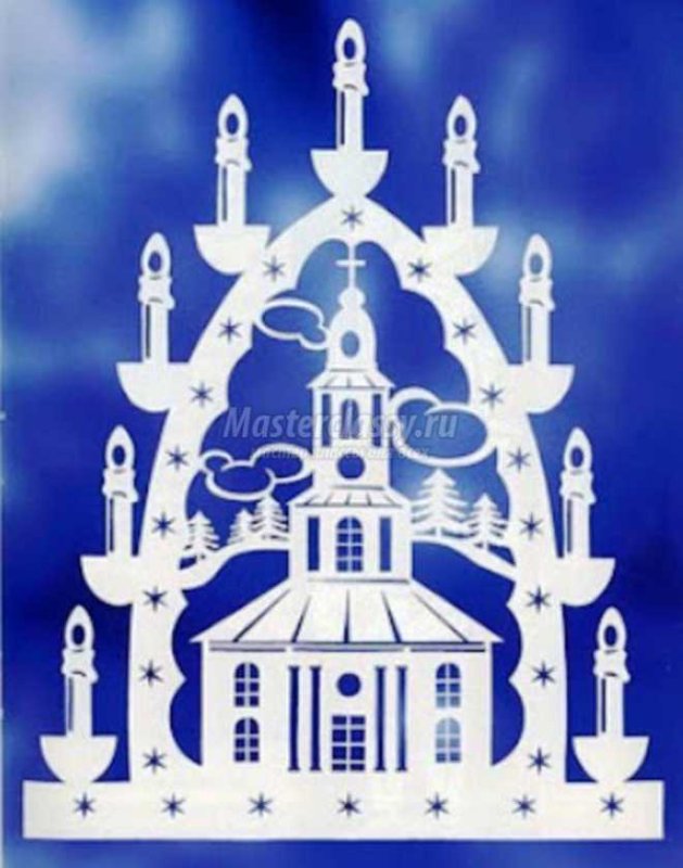 Новогодний замок на окно