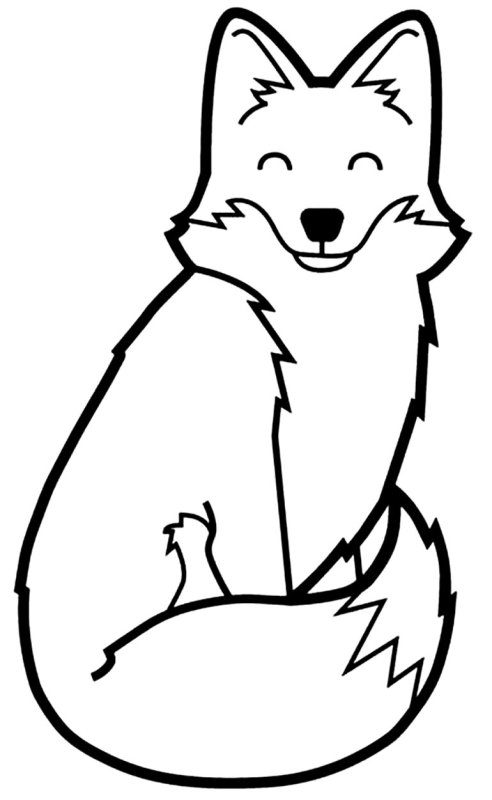 Трафарет лиса для детей