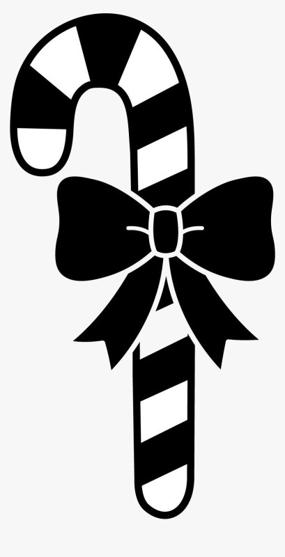 Новогодний леденец чб