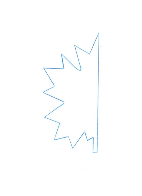 Трафарет для кленового листа гармошкой