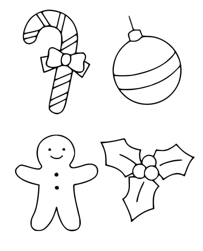 Новогодняя конфета трафарет