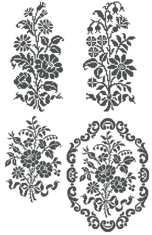 Растительный орнамент вышивка